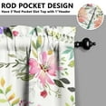 thumbnail image 5 of Countryside Floral Curtains 36 Inch - 3 Panel Rustic Farmhouse Set with Vintage Botanical Print, Boho Rod Pocket Kitchen, 5 of 6