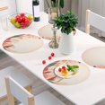 thumbnail image 6 of Ryvnso Leaves Flowers Orange Round Plate Mats Dining Table Placemat Set of 6 for Holiday Decoration, 6 of 7
