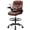 Vintage Brown, variant on COOLHUT High Back Office Chair with Flip-Up Armrests, PU Leather Executive Ergonomic Computer Chair, Features Lumbar Support, Adjustable Foot Ring for Standing Desks, Home Offices, Black