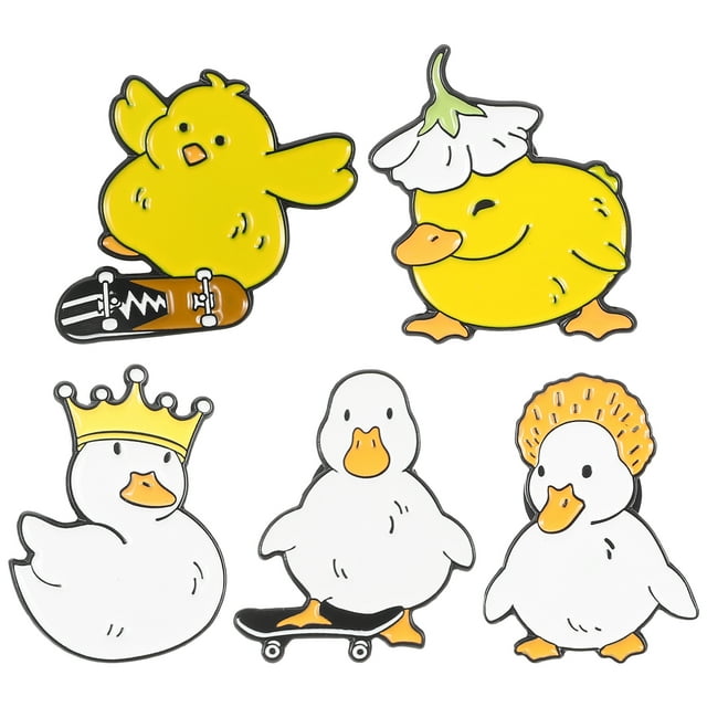 1 Ensemble de Broches Mignonnes en Forme de Canard, Badges à Revers Adorables, Pinces à Linge Dessin Animé