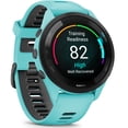thumbnail image 4 of Garmin Forerunner 265 GPS Smartwatch, Aqua/Black Bundle with Deco Essentials Charging Dock for Garmin Venu 3 + Silicone Dust Cover + Round Tempered Glass Screen Protector, 4 of 11