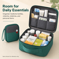 thumbnail image 6 of Empty First Aid Bag 2 pack, Travel Medicine Organizer Pouch, Portable Medical Storage Bag for Home, Car, Office, Camping, Green, 6 of 6