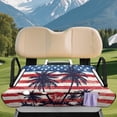 thumbnail image 3 of Yuyamidu Palm Tree Golf Cart Seat Cover American Flag Travel Sports Golf Cart Covers for 2-Person Seats Soft Golf Cart Rear Seat Cover with Pockets 4th of July Golf Cart Accessories, 3 of 7
