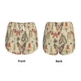 thumbnail image 3 of Gukieu Watercolor Insects Print Women's Sports Shorts with Drawstring Elastic Waistband for Running, Yoga, Fitness-Small, 3 of 7