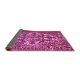 thumbnail image 2 of Ahgly Company Indoor Round Abstract Purple Contemporary Area Rugs, 4' Round, 2 of 4