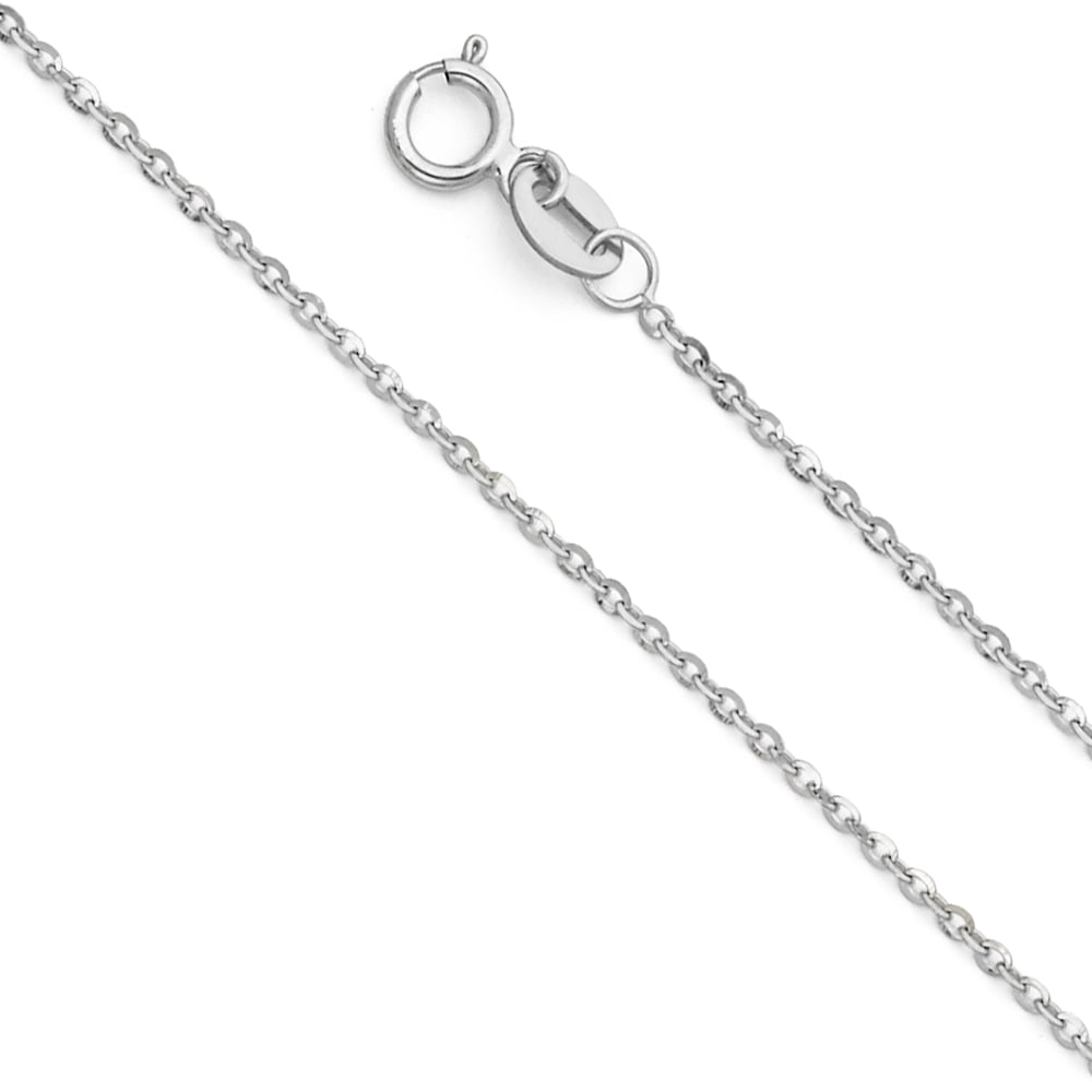 Details about   Men Women 14K Yellow Gold Chain 1.2mm Classic Rolo Chain Necklace 