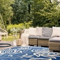thumbnail image 3 of Safavieh Courtyard Crystal Floral Indoor/Outdoor Area Rug, Blue/Natural, 8' x 11', 3 of 10