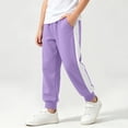 thumbnail image 2 of BLVB Toddler and Kids Boys Girls Sweatpants Joggers Active Soft Running Pants with Pockets Workout Clothes(Purple,14-15 Years), 2 of 8