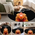 thumbnail image 5 of Round Rugs 8Ft, Funny Chicken Round Area Rug Washable Indoor Throw Carpet, Welcome To OUR Place Modern Retro Large Non Slip Circle Rug for Kids Room RV Home Decor Aesthetic, 5 of 8