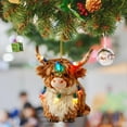 thumbnail image 2 of Christmas Ornaments 2025, Highland Cow Ornament for Christmas Tree, 2-Side Printed Flat Acrylic Ornament, Farmhouse Decor, Farm Animal Gifts ,Cute Xmas Tree Accessories Christmas Pendants Hanging, 2 of 7