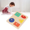 thumbnail image 4 of Knob Puzzle Toy, Geometric Shape Knob Puzzle Safe 5 Color Ergonomic  For Home For Baby, 4 of 8