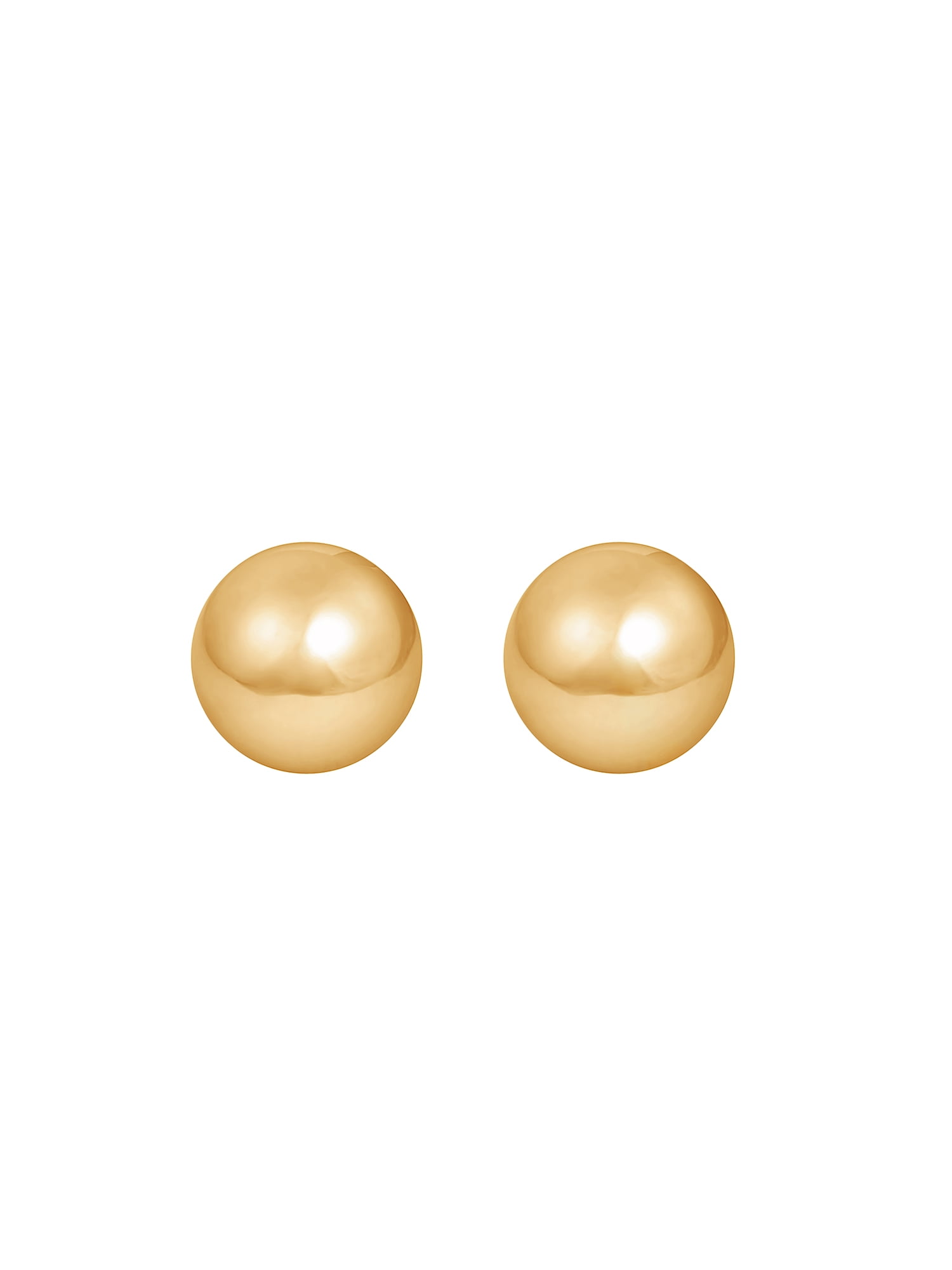 8mm **PAIR* Stamped Authentic Ball 10K Yellow Gold GOLD Stud Earrings 10KT