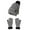 A, variant on Kid Girls Winter Hat Gloves Set Children Boys Warm Ski Earflap Hood Caps Cable Knit Gloves for Cold Weather 4-10Years(C,4-10Years)