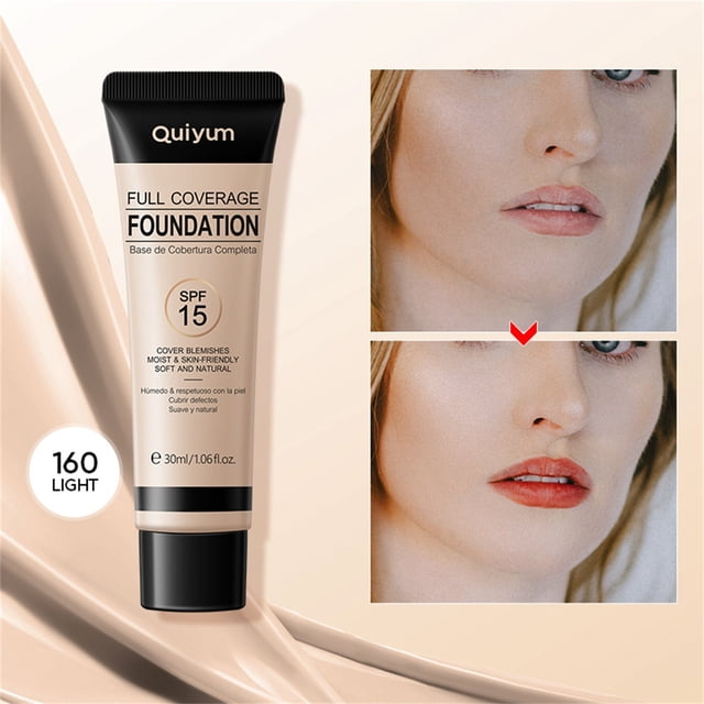 Fiudx Corrector Líquido, Base de Maquillaje de Cobertura Impecable, Tinte Mate Hidratante, Aplicador de Acabado Natural, Aplicación de Maquillaje Diario, Apto para Todo Tipo de Piel, Fórmula Libre de