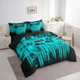 thumbnail image 4 of Homewish Futuristic Game Console Twin Bedding Sets 7-Piece, Cyan Gamepad Gamer Bedding Comforter Set, Teens Kids Girls Boys Reversible Sheet Sets, Ultra Soft Bedroom Decor, 4 of 8