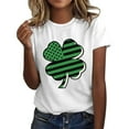 thumbnail image 4 of Baqcunre T Shirts for Women,Casual St. Patrick's Day Print Top Short Sleeve Round Neck T-shirt Top,St. Patrick's Day Shirts for Women Womens Tops,Graphic Tees for Women White S-XXL, 4 of 7