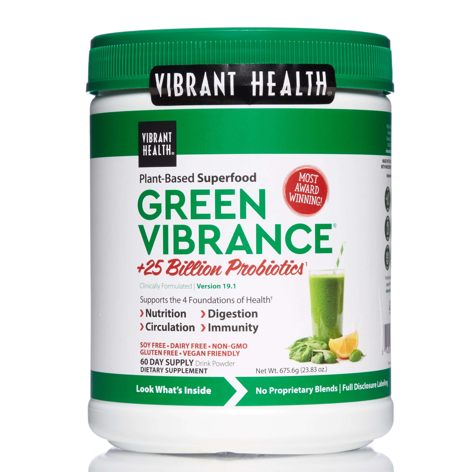 Vibrant Health, Green Vibrance, Vegan Superfood Powder, 60 Servings