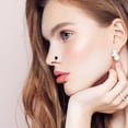thumbnail image 3 of QIQUWOHUL Nose Rings Hoops C-shaped Point Drill Nose Ring Crystal Nose Ring False Nose Nail Fake Nose Piercings, 3 of 4