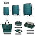 thumbnail image 2 of Luggage Sets 3 Piece with Spinner Wheel, Hardside TSA Suitcase Set with Travel Duffle Bag and 4 Packing Cube, Lightweight Travel Luggage for Men and Women, Green, 2 of 8