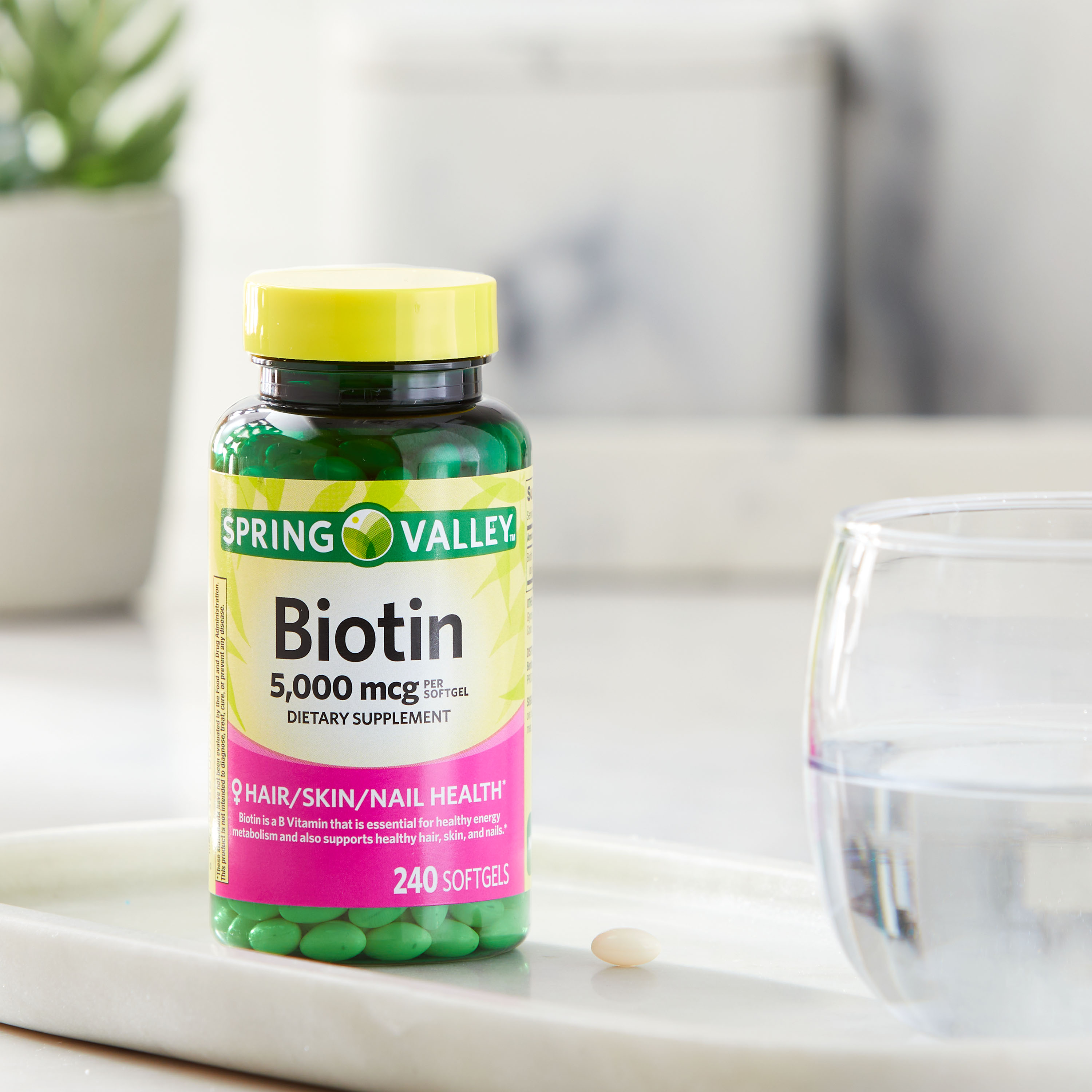 Spring Valley Biotin Softgels Dietary Supplement, 5,000 mcg, 240 Count - image 10 of 16