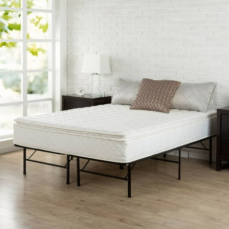 Top Mattress Set - Slumber 1 - 10 Pillow Top Mattress with Smart Base Set, Multiple Sizes