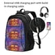 thumbnail image 2 of Balery Peace And Love Mochila con carga USB para hombre y mujer - Mochila impermeable y antirrobo para laptop con puerto USB para viajes, trabajo, 2 of 7