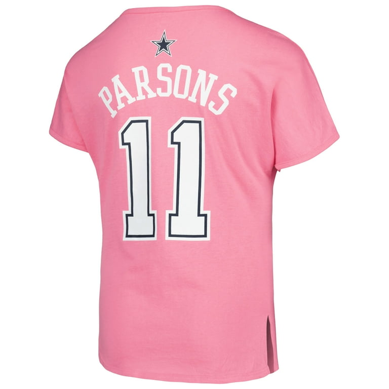 Girls Youth Micah Parsons Pink Dallas Cowboys Player Name Number T Shirt Walmart