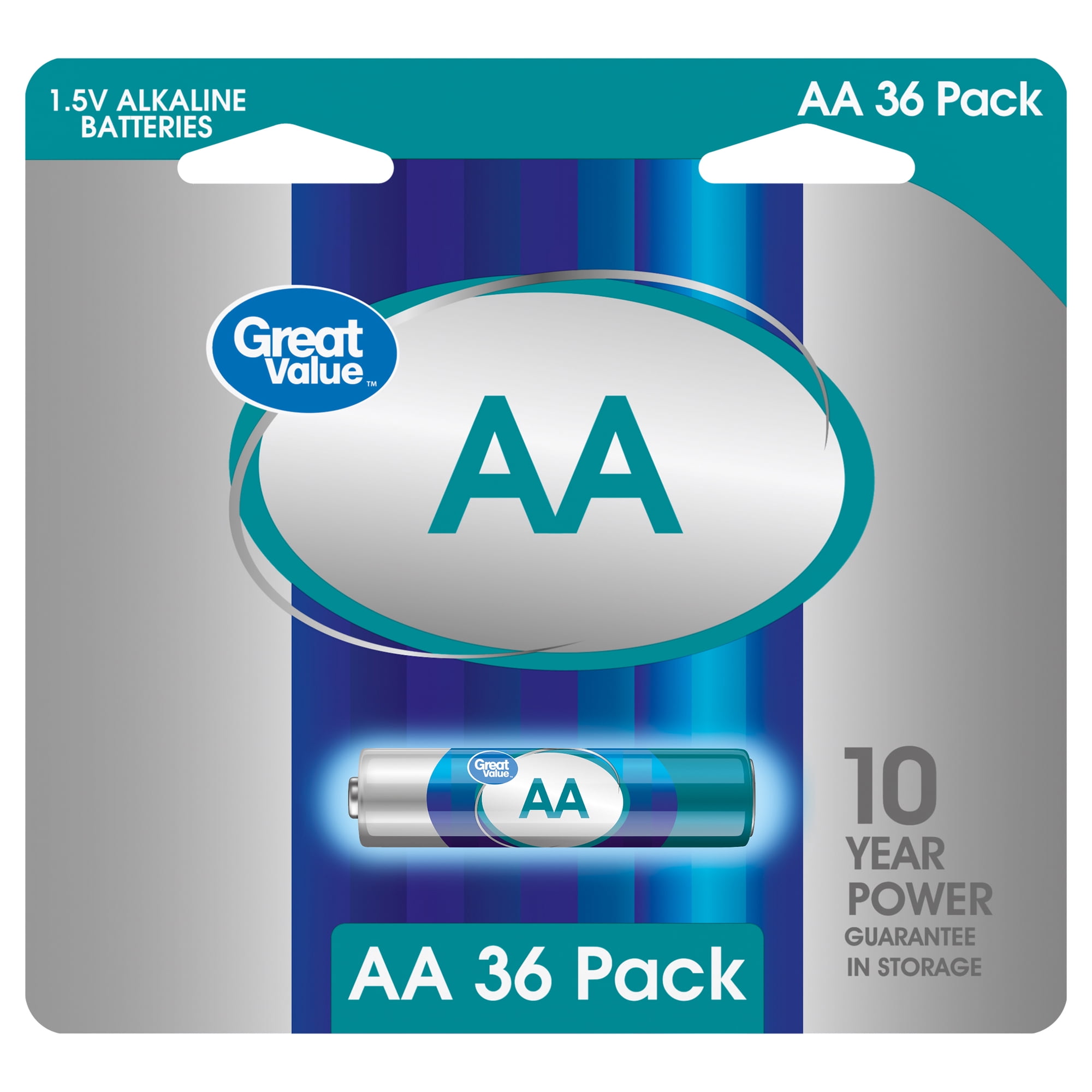 Great Value AA Batteries 36-Pack for General Purpose Devices