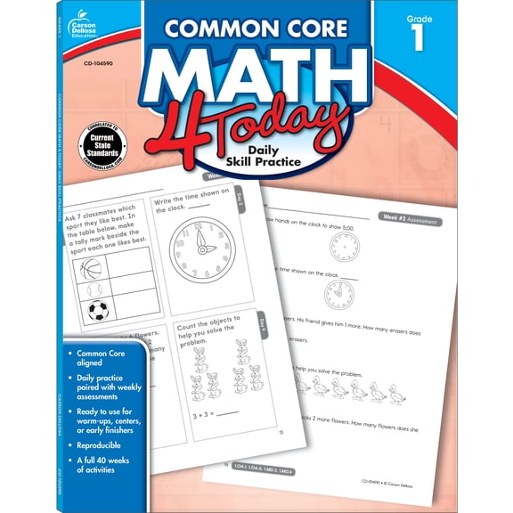 Carson Dellosa Common Core 4 Today Common Core Math 4 Today Workbook (96 pages)