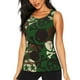 thumbnail image 1 of Fotbe Camouflage Skull Blusas Sin Mangas para Mujer – Estilo Casual, Corte Suelto, Slim-Fit, Cuello Redondo Deportivo, Tops de Verano para Gimnasio y Yoga-Large, 1 of 7