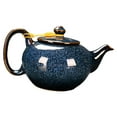 thumbnail image 4 of kowaku Ceramic Teapot Ceramic Kettle 750ml Home for Boiling Hot Water Tea Maker for Camping Tea House Kitchen Tea Lovers Gift Hiking blue side handle, 4 of 9