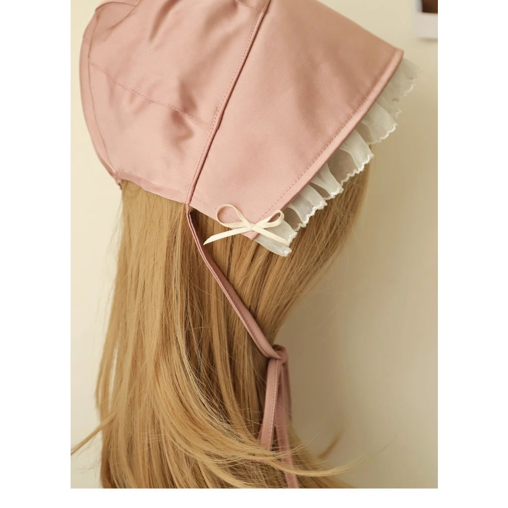 Vintage Victorian Style Bonnet Hat for Women，Retro and Chic Basin Hat for Cute Girls and Lolita Cosplay