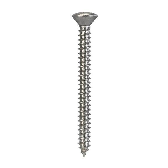 Hillman 823700 10 x 2 in. Phillips Oval Head Sheet Metal Screw  Stainless Steel - Box of 100