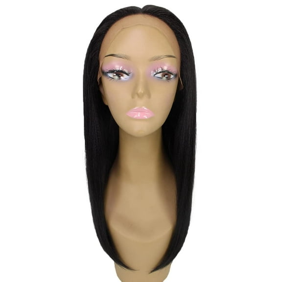 LUXLUXE Ami | Straight 17 inch Long 4X4 | Women's Lace Front Wig | Heat Resistant Fiber
