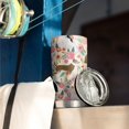 thumbnail image 3 of 20 Oz Chihuahua and Flower Florals Coffee Tumbler Double Wall Insulated Stainless Steel Water Bottle | Metal Reusable Thermoses Flask with Cup Cap | Leak & Sweat Proof with Anti-Dust Lid, 3 of 7