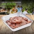thumbnail image 6 of Stock Your Home 9x9 Aluminum Foil Pans - 8.75" L Rim (30 Pack) Square Tins for Toaster Oven- Cooking Lasagna, Casserole, and Doing Food Prep - Disposable Baking Pan for Cake or Brownie Dish, 6 of 7