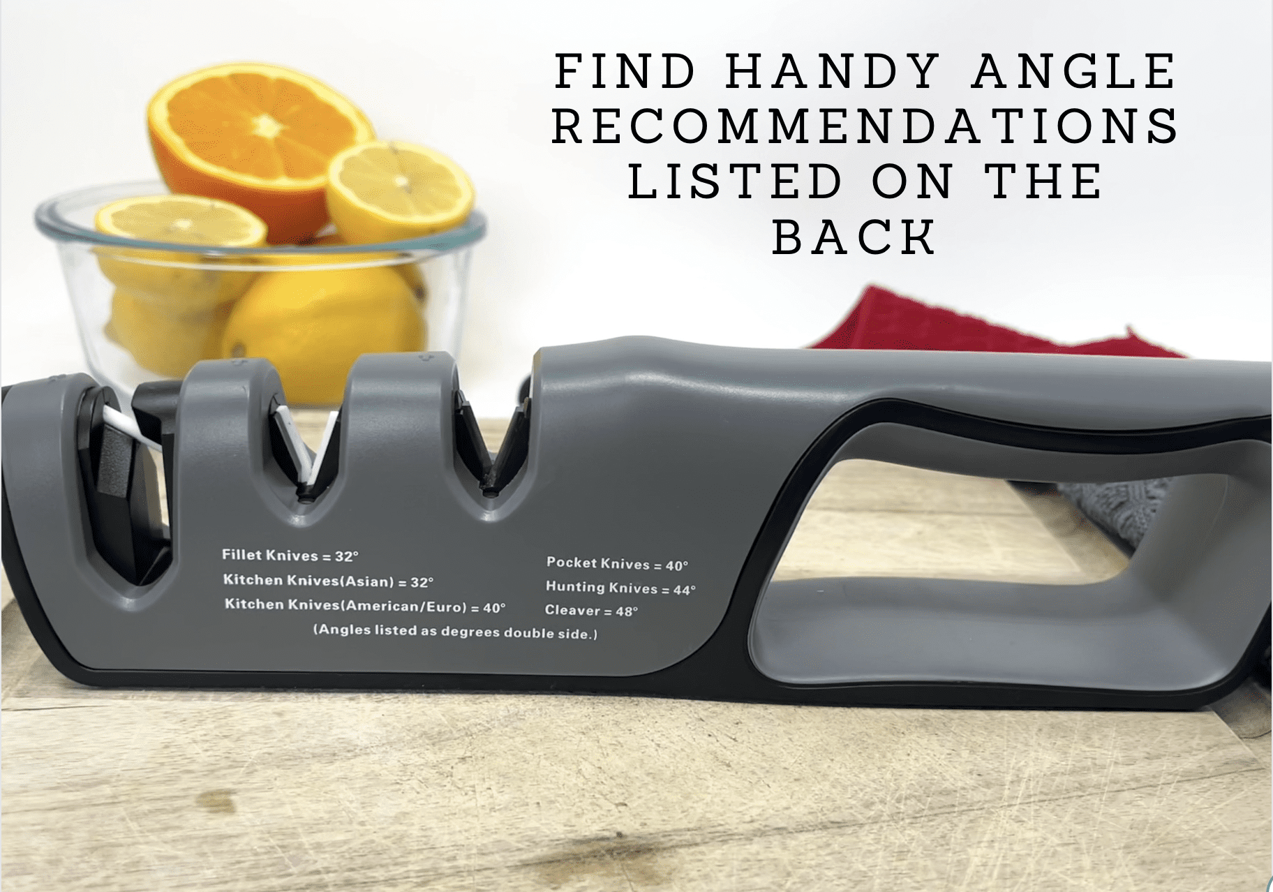 Cutlery Mania Adjustable Angle Kitchen Knife & Scissor Sharpener | Dual Stage Sharpening System | Tungsten Steel, Diamond and Ceramic Sharpeners