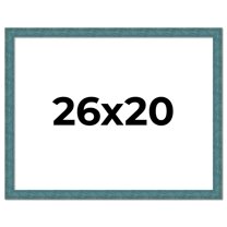 26x20 Frame Blue Rustic Barnwood Solid Wood Picture Frame Width 1.25 Inches | Interior Depth 0.5