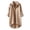 A-Khaki773, variant on Women's Oversized-Fit Long-Sleeve Shirt Turn-Down-Collar Daily Casual Longline Blouse