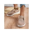 thumbnail image 4 of Woobling Womens Slip On Canvas Shoes Low Top Comfort Sneakers Casual Loafers Shoes Brown 7.5, 4 of 7