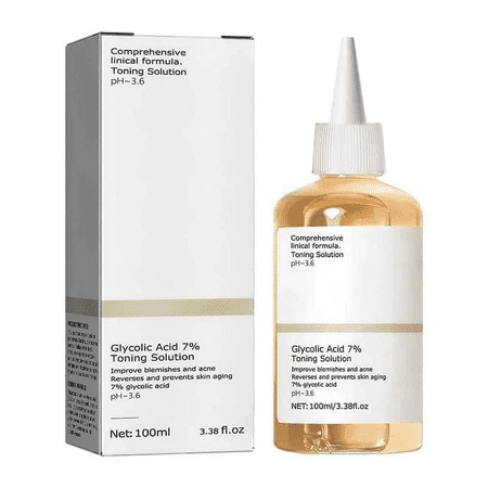 Glycolic acid 7% Toner 100ML ordinary glycolic acid 7% toner removes acne, lightening acne marks, removing acne, repairing and rejuvenating skin