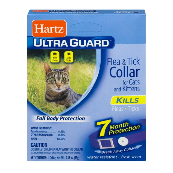 Hartz UltraGuard Flea and Tick Collar for Cats and Kittens, 7 Months Protection, 1 Collar