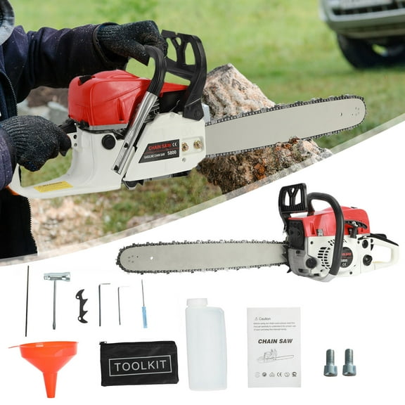 Yedigre 58CC Gas Chainsaw - Professional Anti-Rust Design for Wood Cutting