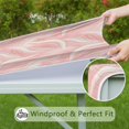 thumbnail image 6 of Pink White Gold Marble Pattern Square Fitted Tablecloth with Elastic Edge,Square Table Cover,Washable Elastic Table Cover for Home Kitchen Party Decor 36"x36", 6 of 6