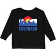 thumbnail image 3 of Inktastic Colorado Flag and Skyline Boys or Girls Long Sleeve Toddler T-Shirt, 3 of 5