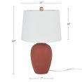 thumbnail image 4 of Maceta de cerámica con pantalla de color naranja oxidado de Lamp Nourison Home, 23 pulgadas, 4 of 6