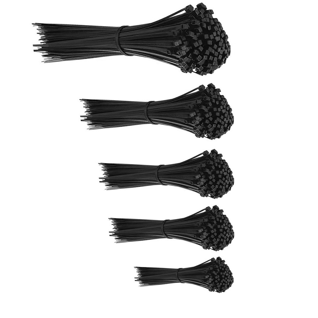 MMolecule Cable Ties Weather Nylon Wrap Zip Ties Pack Black 500 Pcs