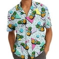 thumbnail image 5 of Funny Sunglasses Pineapple Hawaiian Shirts For Men Retro Bowling Shirt Mens Hawaiian Shirts Short Sleeve Button Down Shirt, 5 of 7