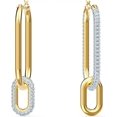 thumbnail image 3 of Pendientes de aro entrelazados, dije moderno, cristal de doble aro Mo, 3 of 5