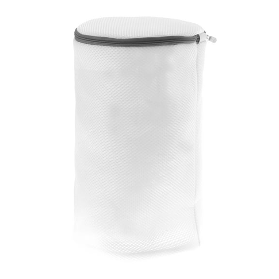 Unique Bargains 1 Pc Cylindrical Laundry Bags for Laundry Room 13.78"x7.87" 14L White Gray